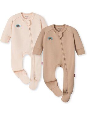 Soft Baby Pajamas with Temp-Sensing Label, 0-24M Footed Sleepers & Rompers